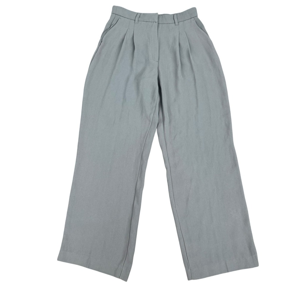 Autres Filles Women's Gray Straight Leg Trousers Chevron Size Large pull On